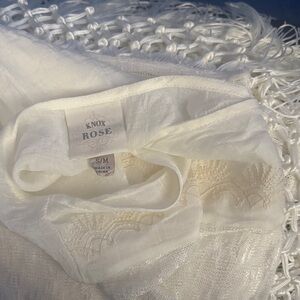 Knox Rose Cream Fringe Top